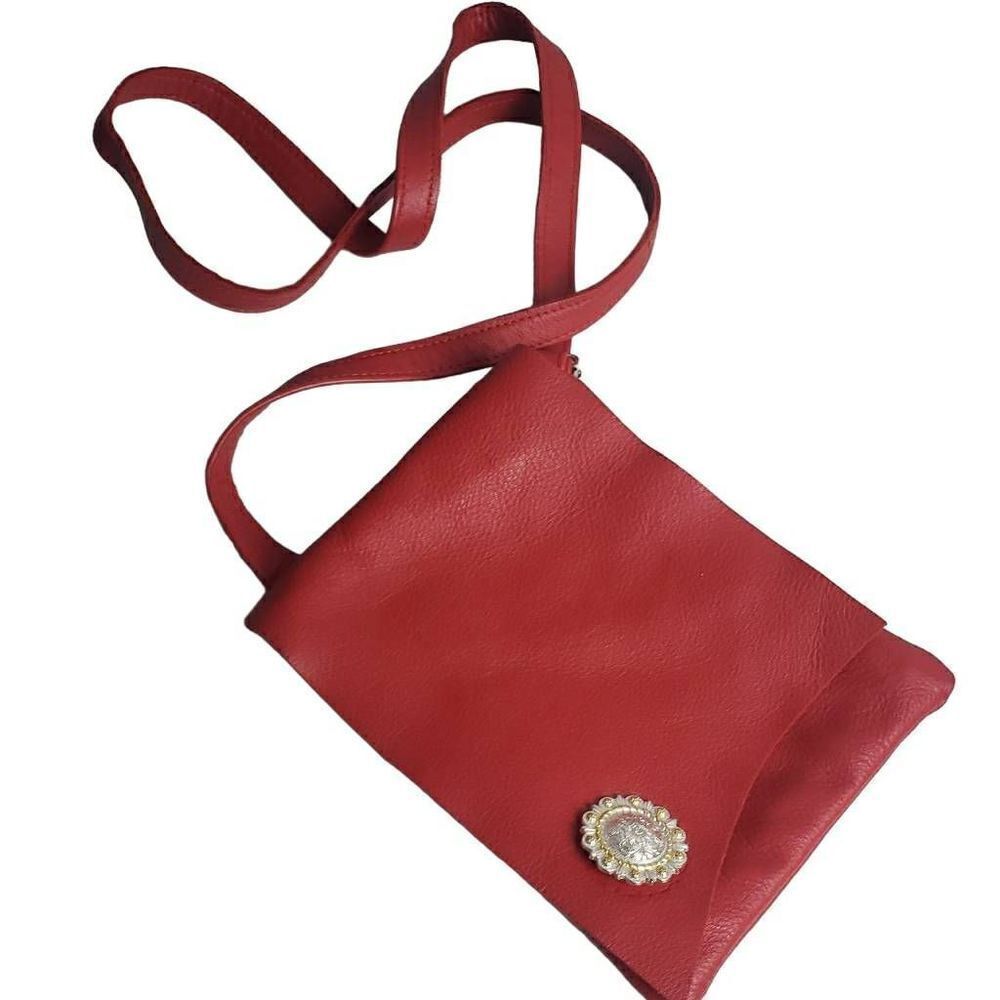 Vintage Red Silver Plum Mini Shoulder Bag